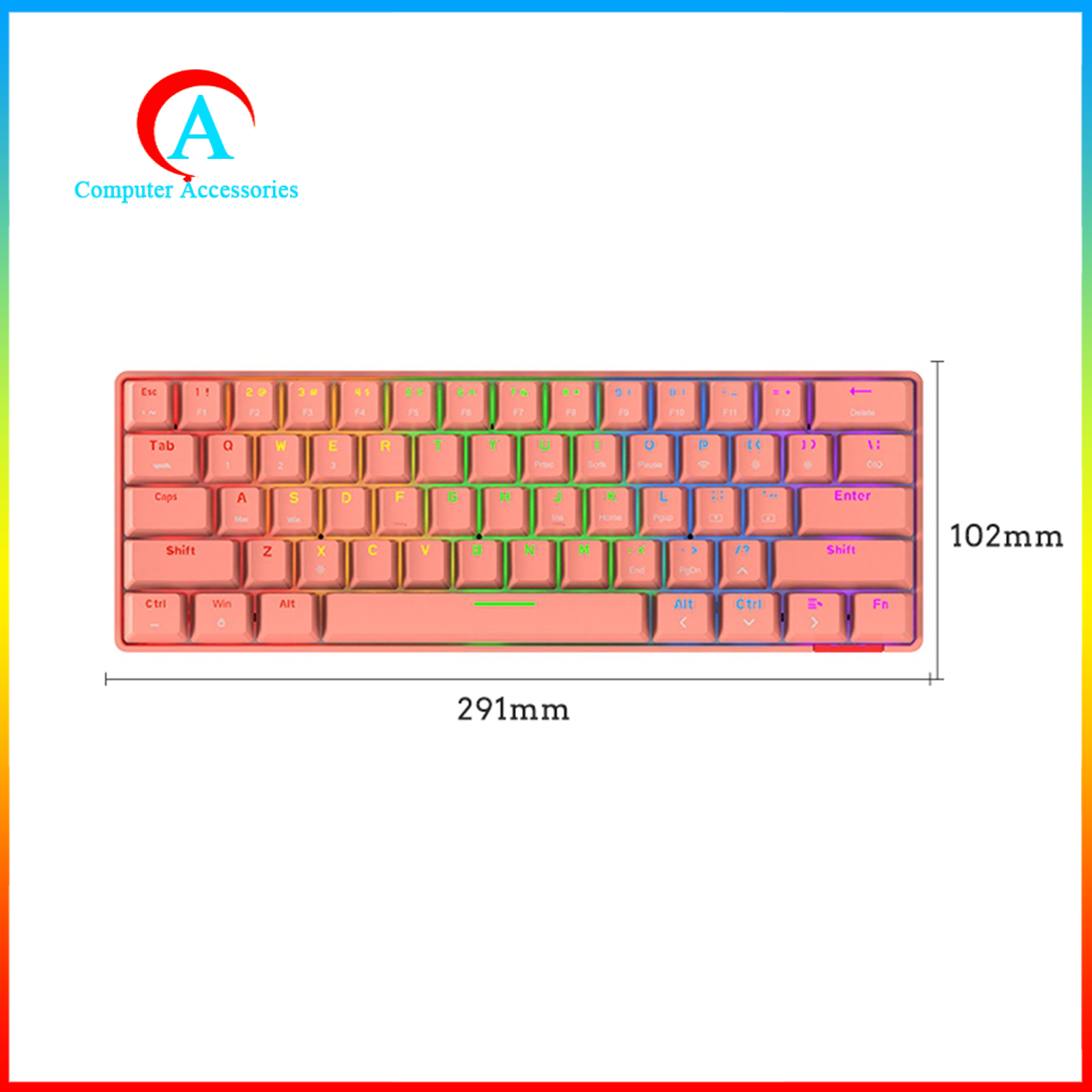 Bàn Phím Cơ Không Dây Bluetooth 61 Phím Rgb Cho Dân Văn Phòng