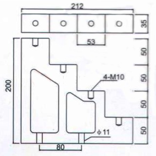 Sứ đỡ thanh cái bậc thang CT4-50