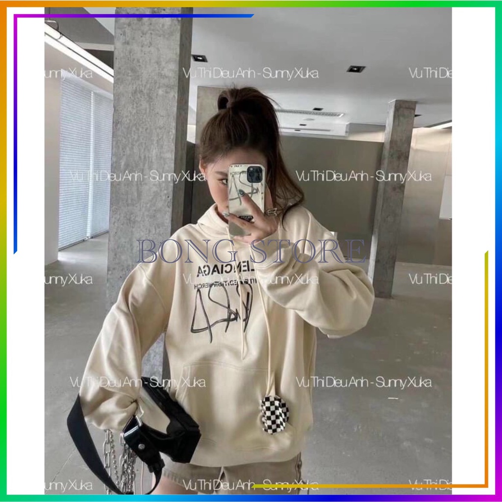 Áo hoodie nỉ nữ, Áo hôdie nữ màu be mặc thu đông siêu xinh. | BigBuy360 - bigbuy360.vn