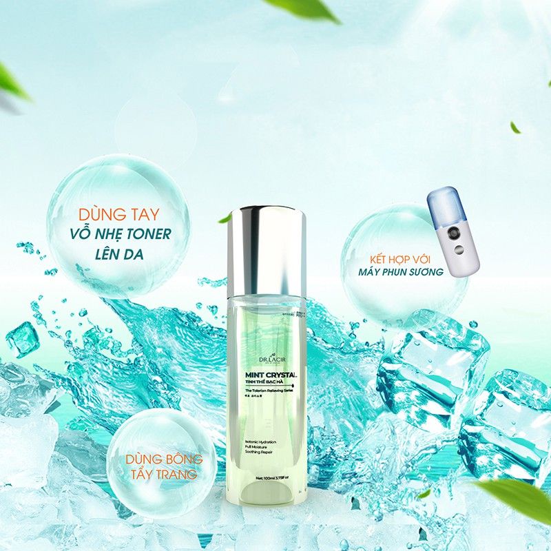 Toner Tinh Thể Bạc Hà Mint Crystal Dr.Lacir 100ml