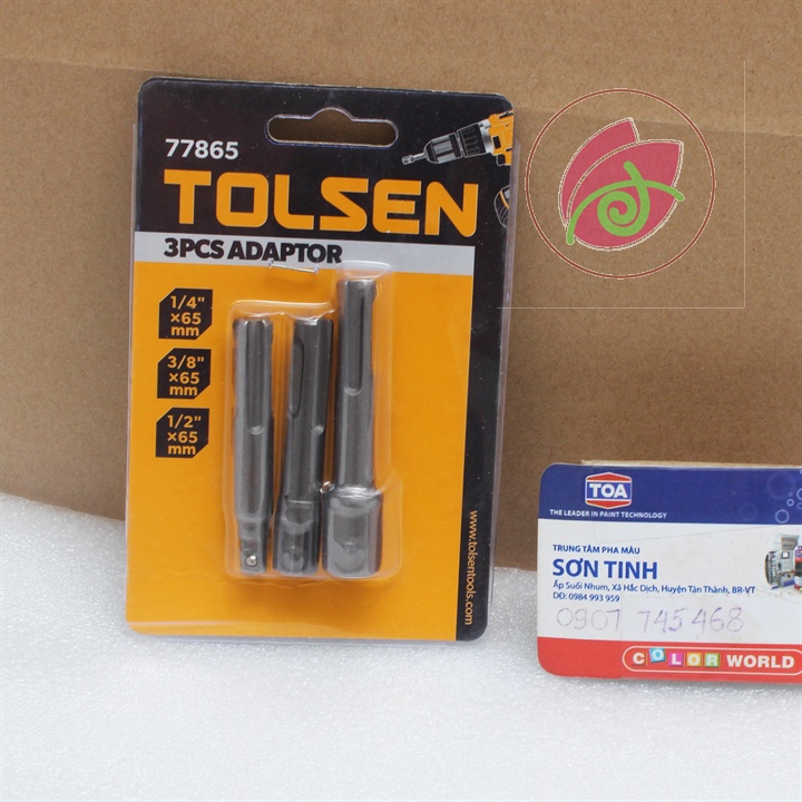 Bộ 3 mũi khoan nối đầu típ Tolsen 77865 hợp kim thép