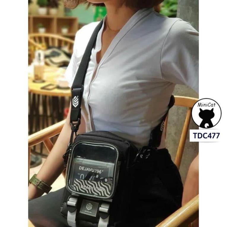 Túi đeo chéo, túi đeo vai vải canvas nam nữ phong cách Hàn siêu xinh MiniCat TDC477