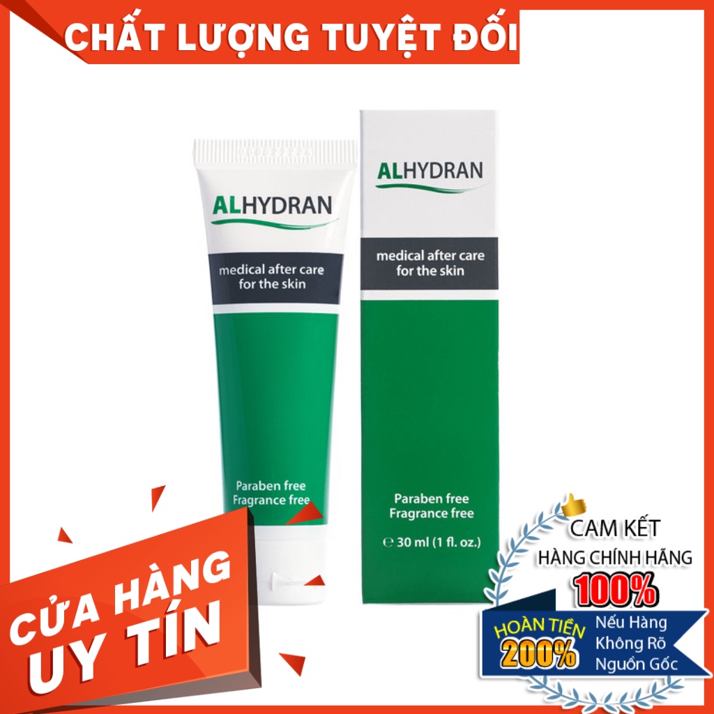 Kem Dưỡng Ẩm ALHYDRAN - Phục Hồi, Tái Tạo Da Hư Tổn, Nhạy Cảm, An Toàn Cho Bà Bầu, Phụ Nữ Mang Thai 30ml