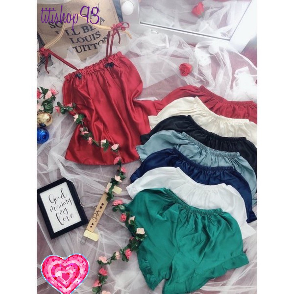 🔥🔥[RẺ VÔ ĐỊCH] 🔥🔥Bộ đồ ngủ 2 dây 🔥FREESHIP🔥Đồ bộ sexy, chất liệu satin mát mịn siêu xinh/titishop93 | BigBuy360 - bigbuy360.vn
