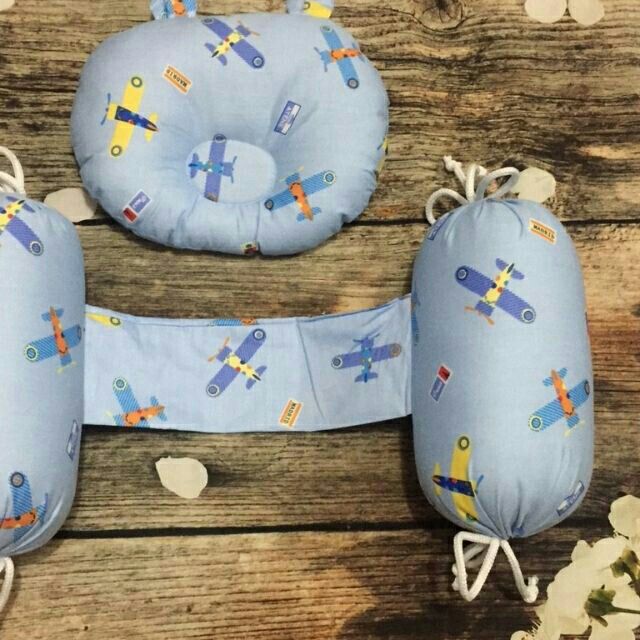 Bộ gối chặn bông baby cho bé nhiều mẫu