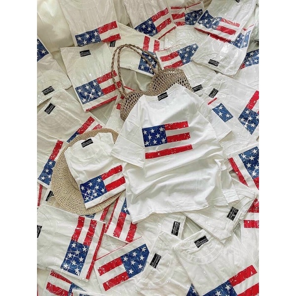 Áo thun giấy cổ tròn hình in-hình thật. alohashop91