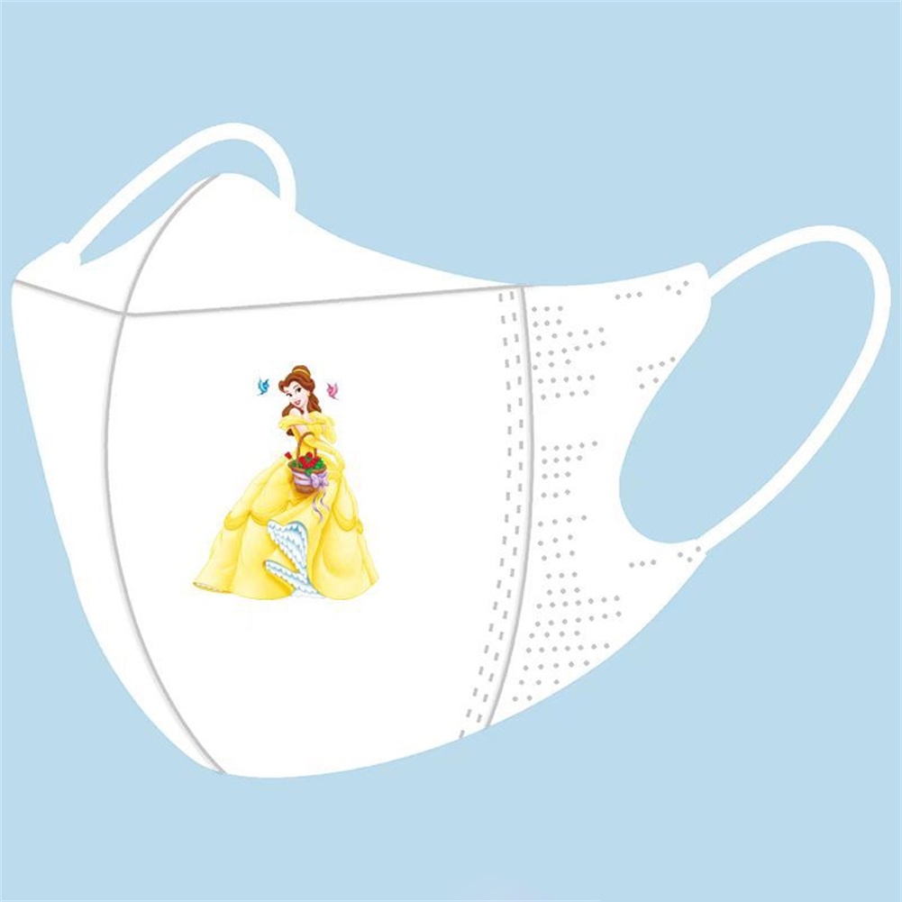 Bộ 10 Khẩu Trang 3 Lớp Dùng Một Lần In Họa Tiết Hoạt Hình Xe Hơi / Cá Mập / Công Chúa Elsa / Khủng Long 3D Cho