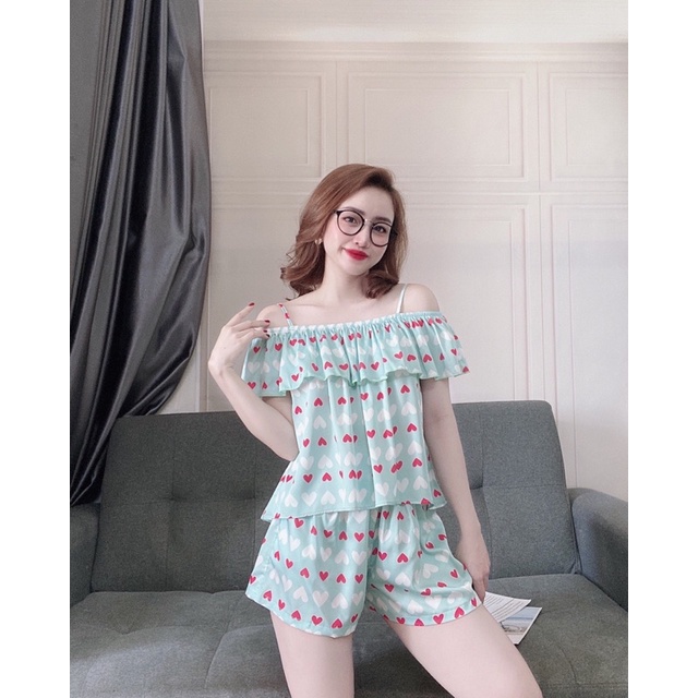 🎀 Vải xịn 🎀 Bộ lụa mặc Nhà Đồ Ngủ hai dây bẹt vai vải lụa cao cấp | BigBuy360 - bigbuy360.vn