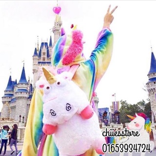 Bộ Đồ Thú Unicorn Rainbow Bông Nhung ưng Shop Chie