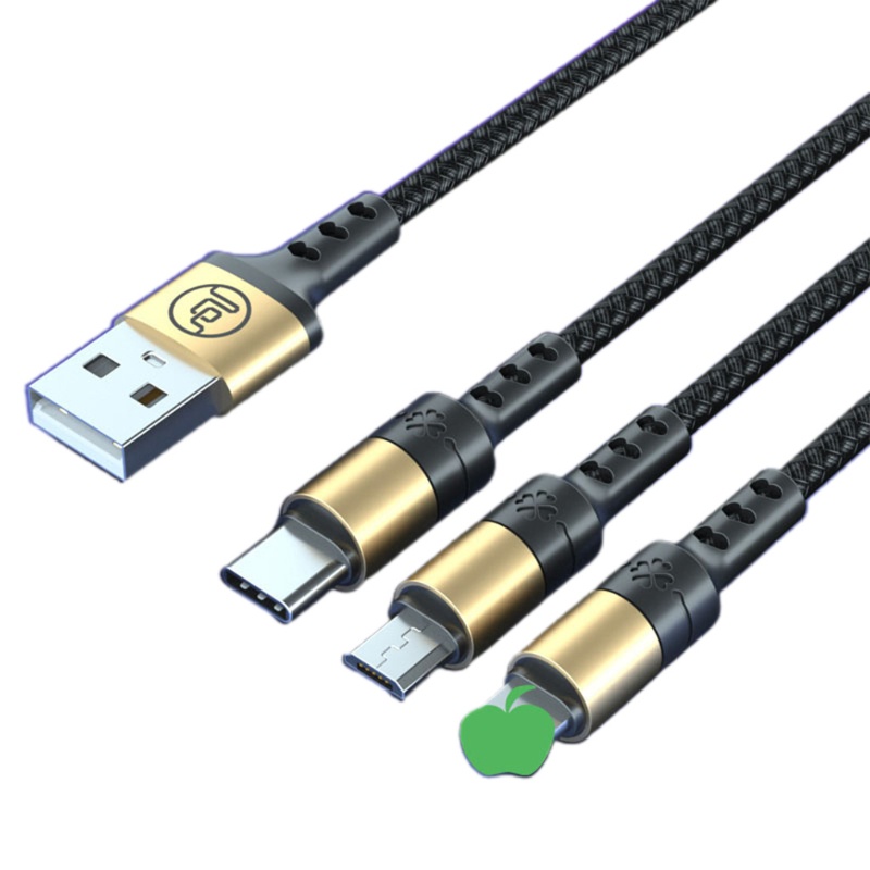 Dây Cáp Sạc Ba Trong Một 8Pin Android Type C Đa Năng