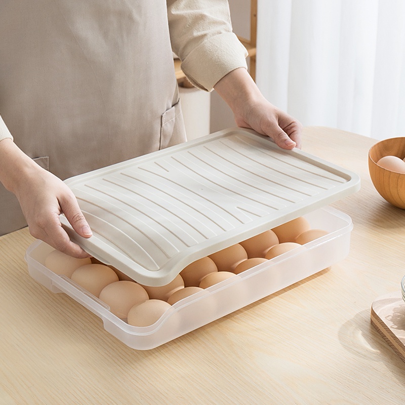 Hộp đựng trứng 24 quả bằng nhựa có nắp đậy tiện dụng cao cấp NaChuan