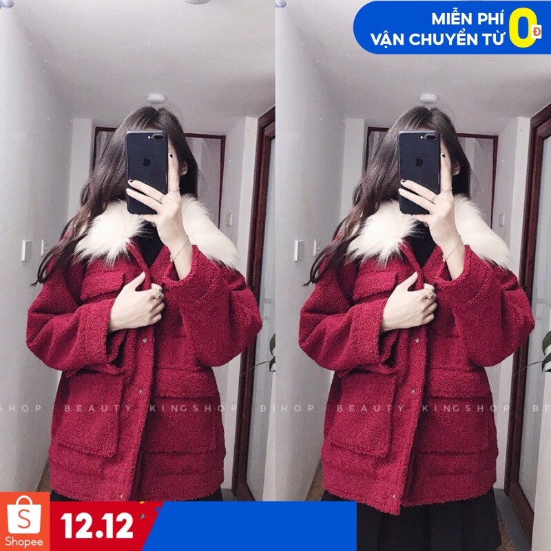 [ Về Hàng Sale sốc ] Áo Khoác Dạ Cổ lông chuẩn l1 ( Ảnh Thật )