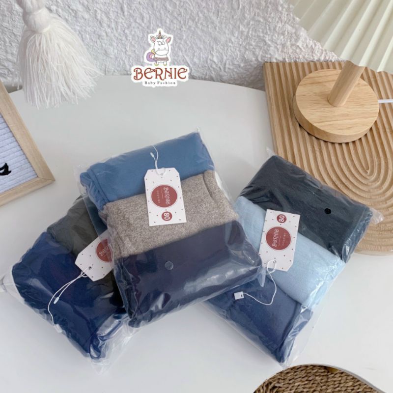 _Set Combo 3 quần cotton da cá thu đông cho bé trai/gái 8 đến 22kg