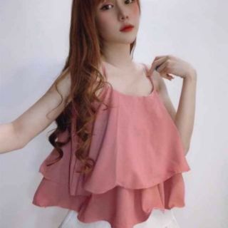 Áo dây 2 tầng xòe