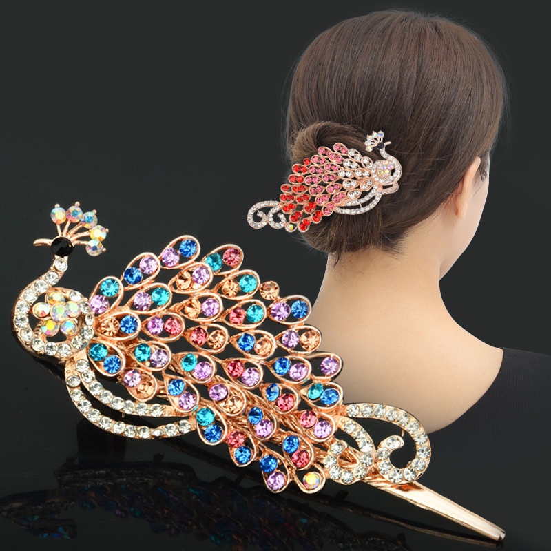 Kẹp Tóc Đính Đá Phong Cách Retro Thời Trang Hàn Quốc