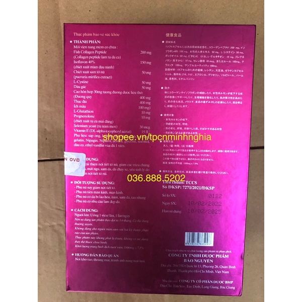 Viên uống đẹp da The collagen 30 viên Nhật bản giảm nám sạm da, tăng cường nội tiết tố nữ