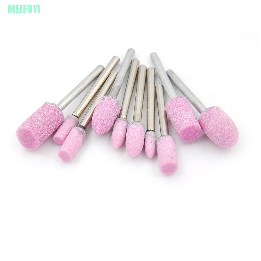 Set 10 Đầu Mài Màu Hồng Chuyên Dụng