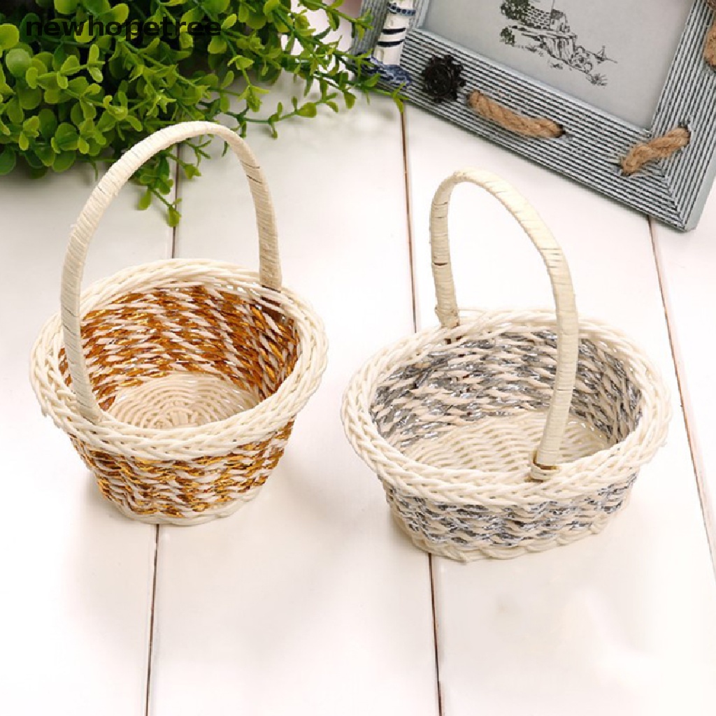 1 Giỏ Hoa Đan Tay Trang Trí Tiệc Cưới