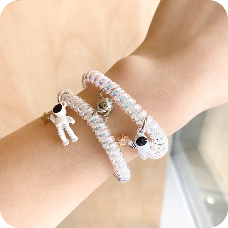 Dây thun cột tóc nam châm hình phi hành gia cho cặp đôi