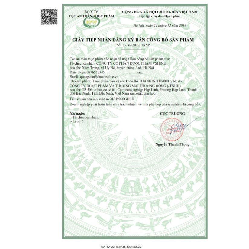 [DATE XA] Bổ Thần Kinh H9000 cải thiện hệ thần kinh - Hộp 20 viên