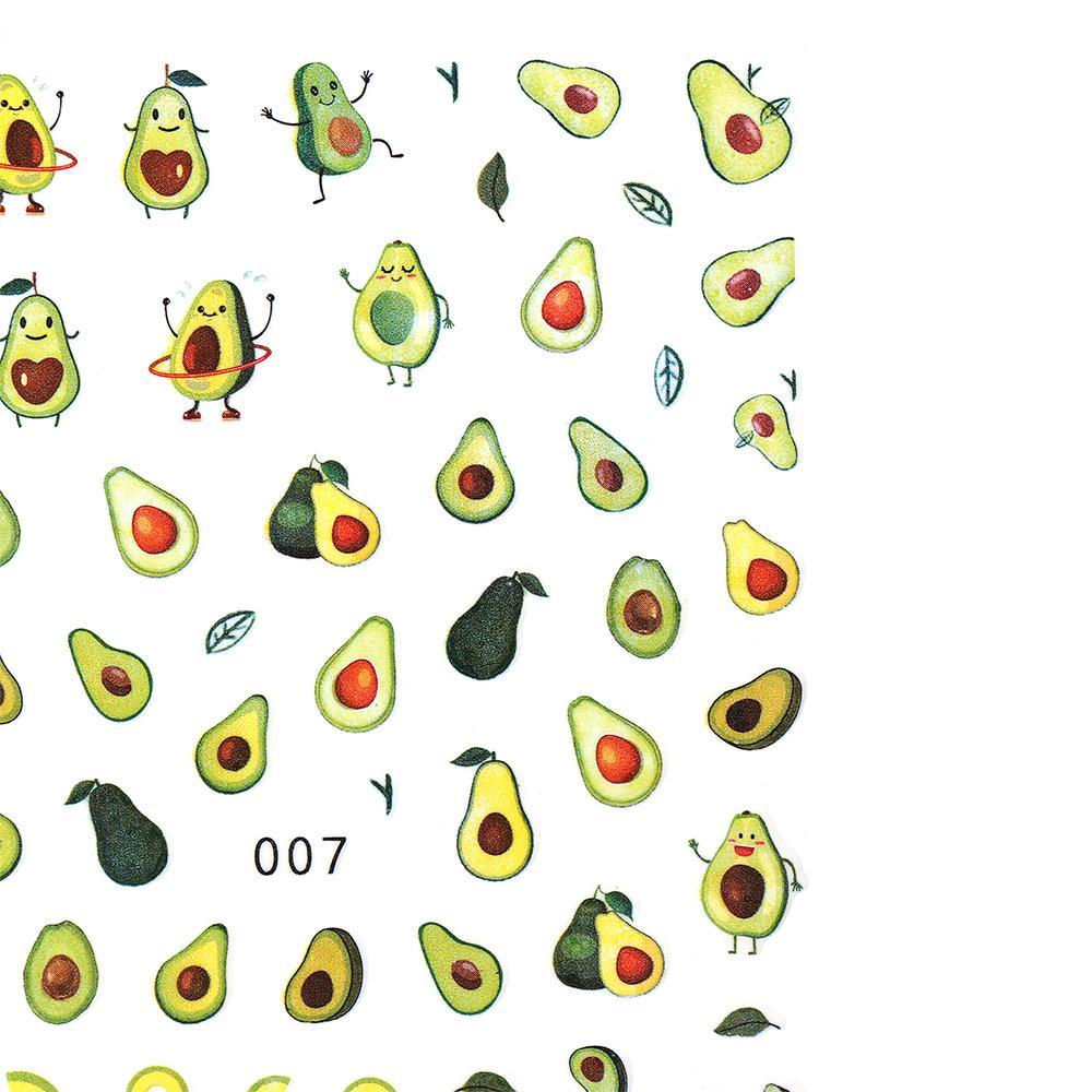 Miếng Dán Trang Trí Móng Tay Họa Tiết Trái Cây 3D Xinh Xắn