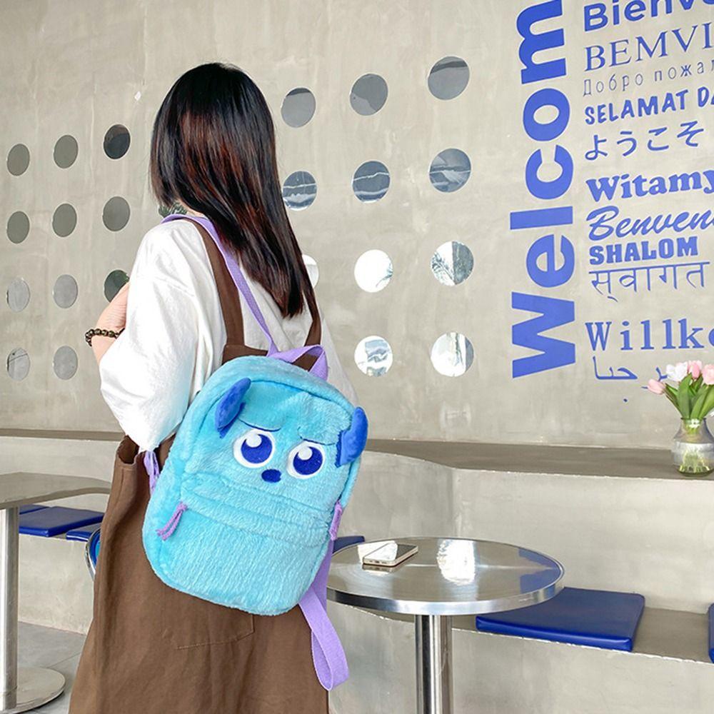 Fallforbeauty Ba Lô Đi Học Mềm Mại Họa Tiết Hoạt Hình Gấu Dâu Tây Dễ Thương Cho Bé Gái