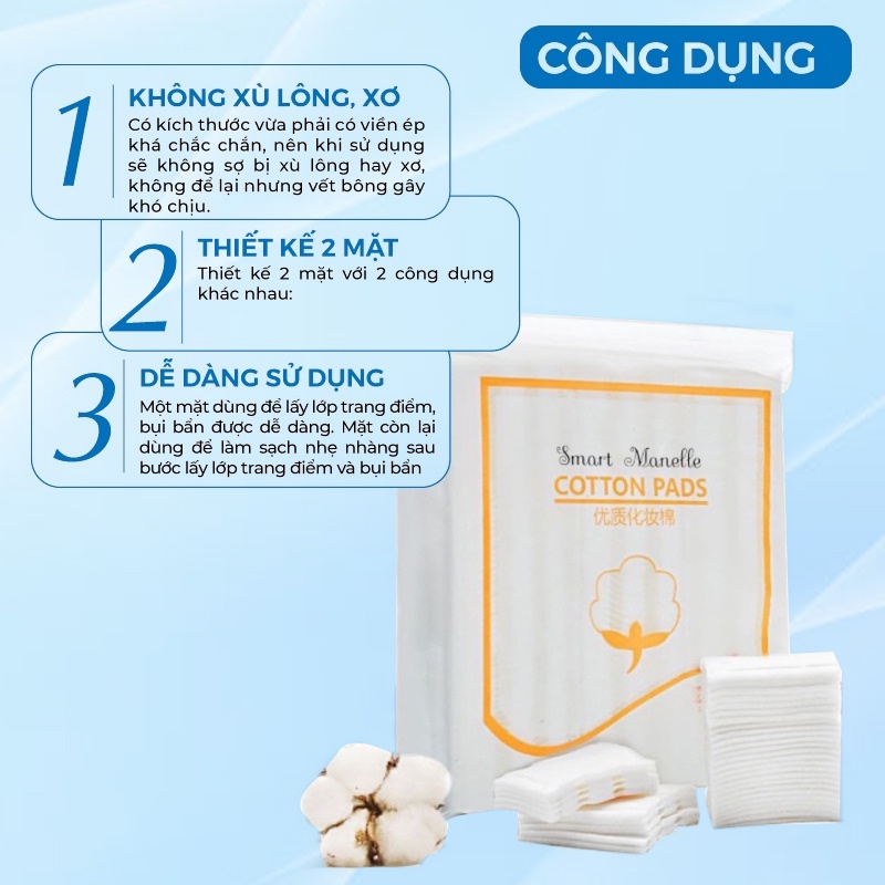 Bông Tẩy Trang Cotton Pad Chính Hãng 222 Miếng Nội Địa Trung Quốc