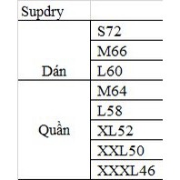 Bỉm SUPDRY dán/quần full size M64/L58/XL52/XXL50
