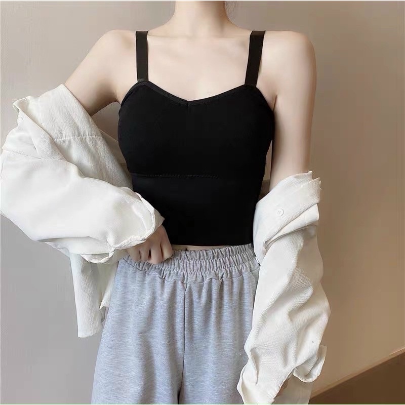 Bra cotton tăm hai dây bản to 828