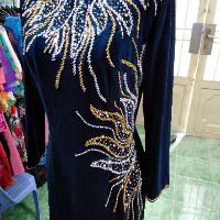ĐẶT MAY ÁO DÀI NHUNG ĐÍNH ĐÁ PHALE