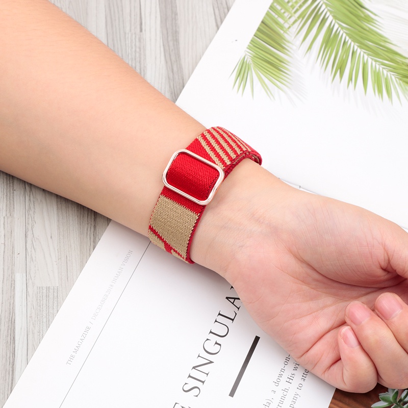 Dây Đeo Đồng Hồ Dạng Trượt Bằng Nylon Co Giãn Cho iwatch7 Series 6/5/4/3/SE 41mm45mm Apple Watch 40mm44mm Apple Watch 6 5 4 SE
