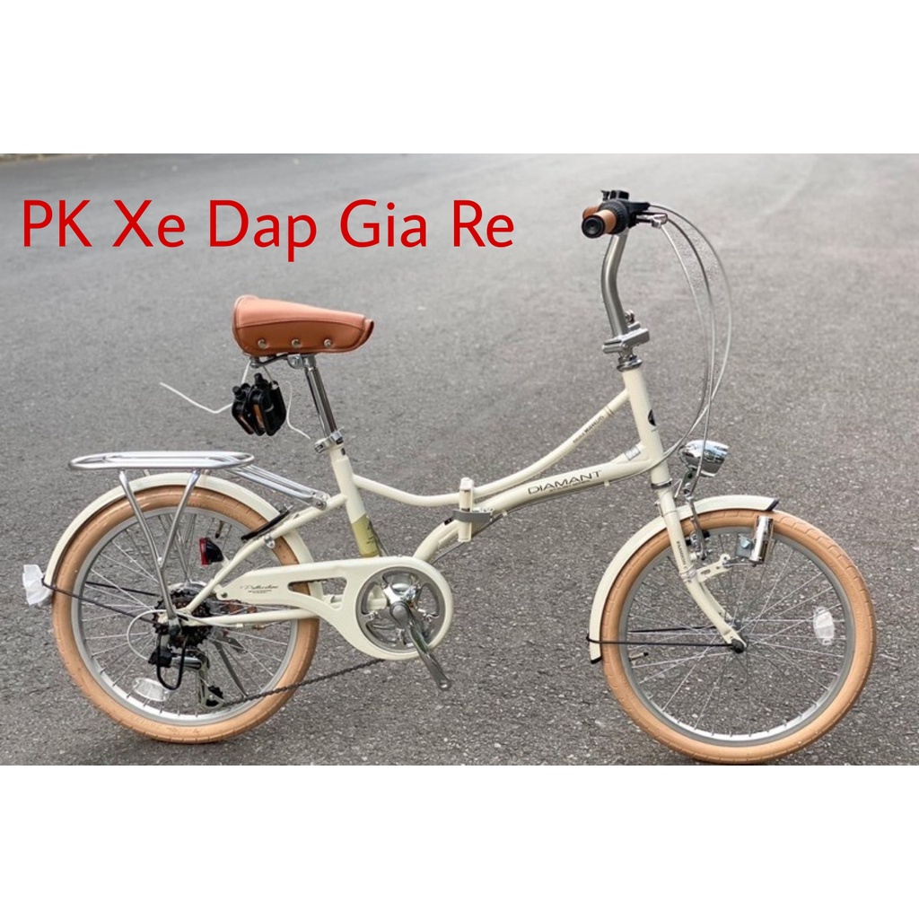 Xe Đạp Gấp Nhật Bản Mypallas Diamant M260 cao cấp, Group Shimano 6 tốc độ, Xe mới, Bảo hành 1 năm