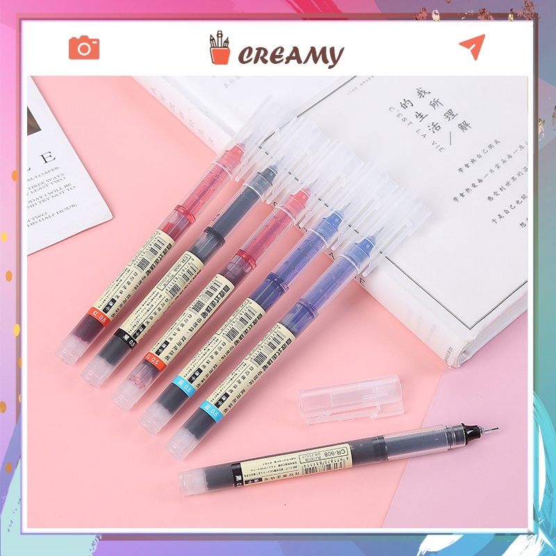 Bút mực nước ngòi 0.5mm CREAMY 3 màu tùy chọn tiện dụng