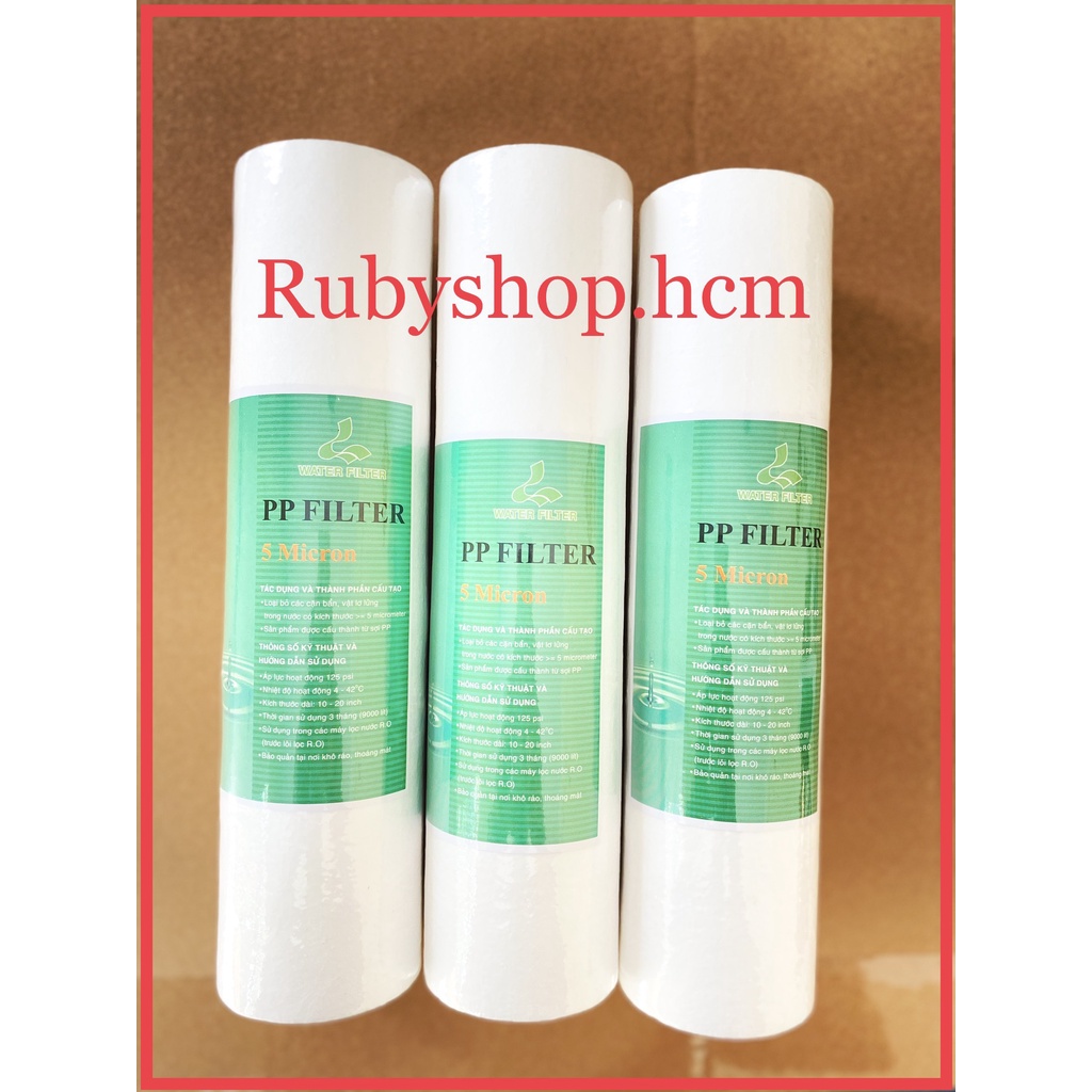 Bộ 3 lõi lọc nước số 1 PP 10 inch