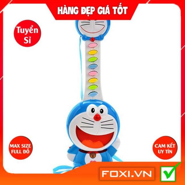 Bộ đàn ghita-guitar-điện tử-Doraemon-Đô rê mon-Dùng Pin-đồ chơi phát nhạc-dễ thương-vui nhộn