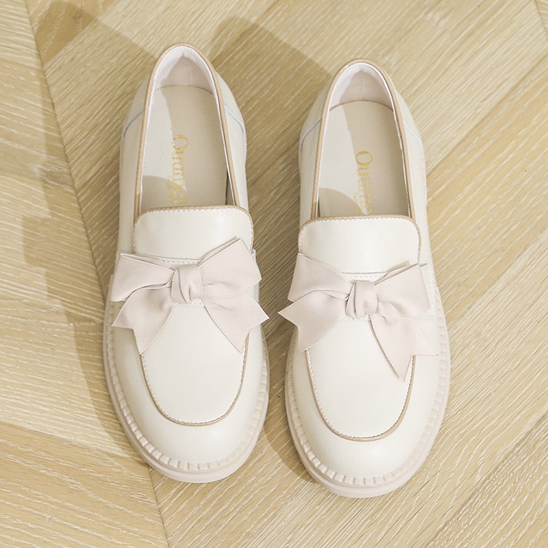 Giày LOLITA Nhật Bản Giày Búp Bê Nữ Đế Thấp 3 Phân Đính Nơ