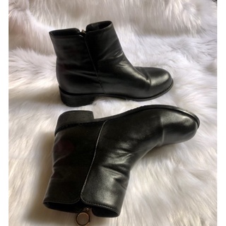 💚👢 (Giày si nữ hiệu vintage- secondhand) Giày bốt da nữ hiệu Nhật•