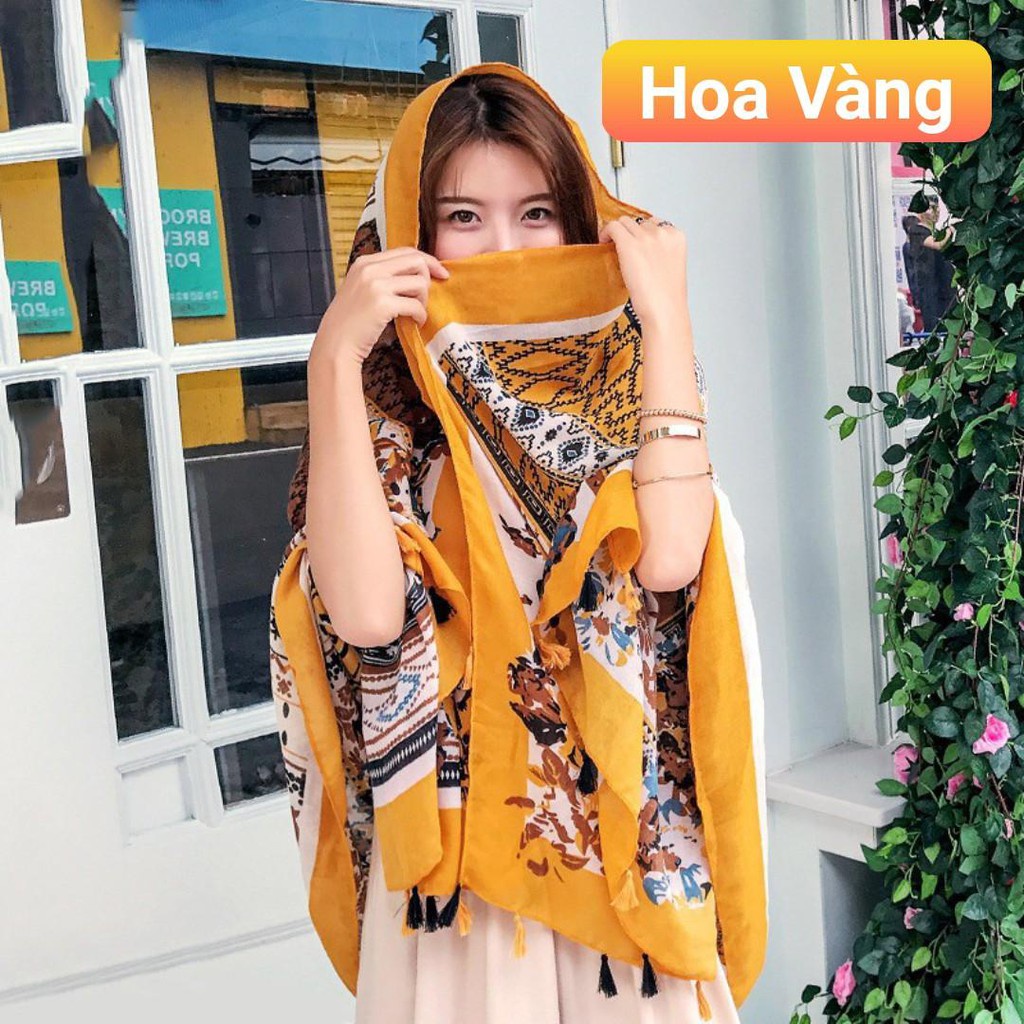 Khăn Choàng Boho Đi Biển ,Khăn Choàng Thổ Cẩm Đa Năng