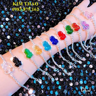 Lắc tay tỳ hưu phong thủy dây mo đủ màu