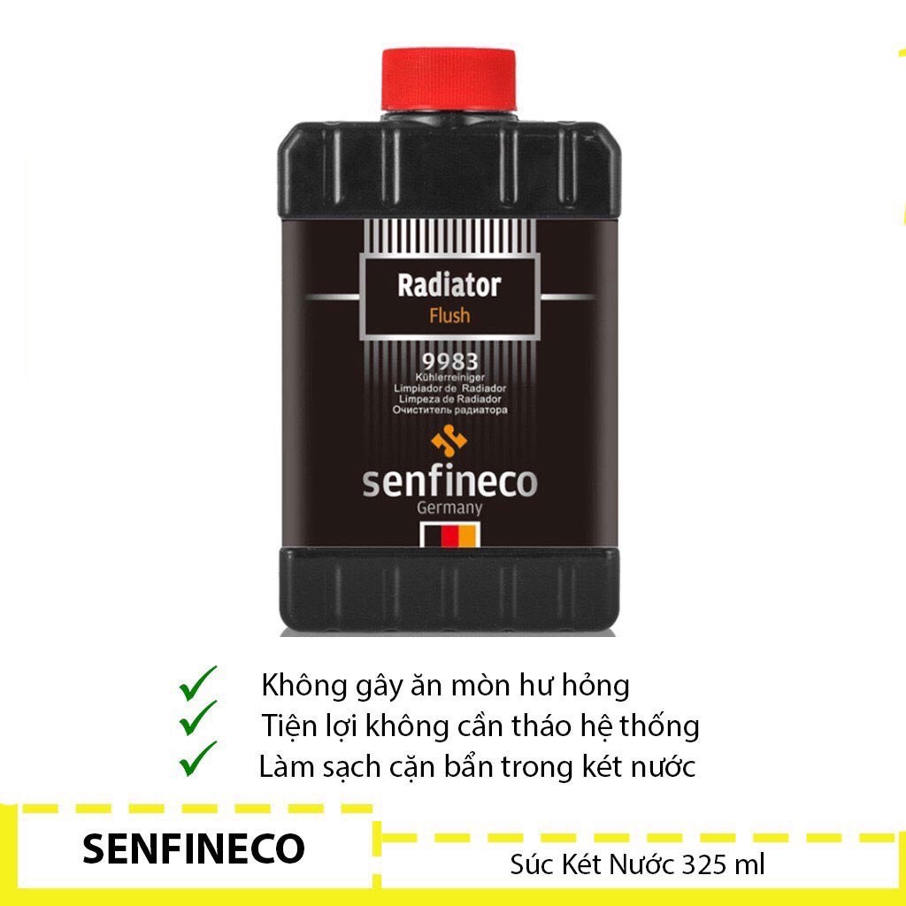 Senfineco 9983 - Dung Dịch Vệ Sinh Két Nước Senfineco Radiator Flush 325ml Tặng Khăn