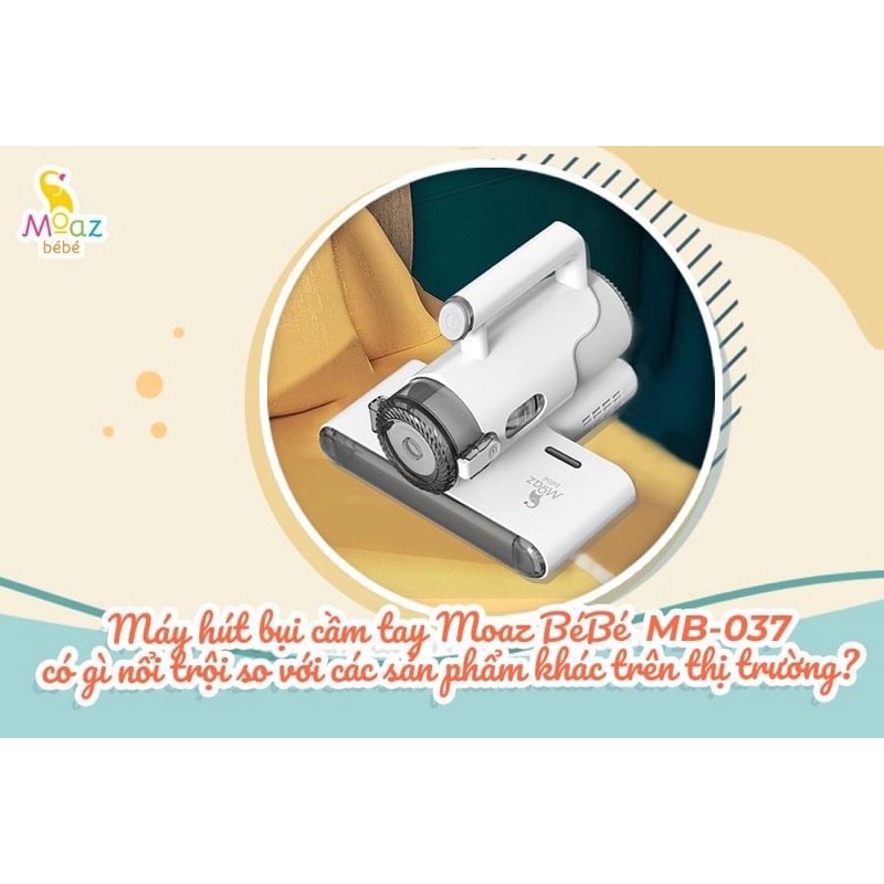 Máy hút bụi giường nệm Moaz bebe MB-037, máy hút bụi cầm tay mini