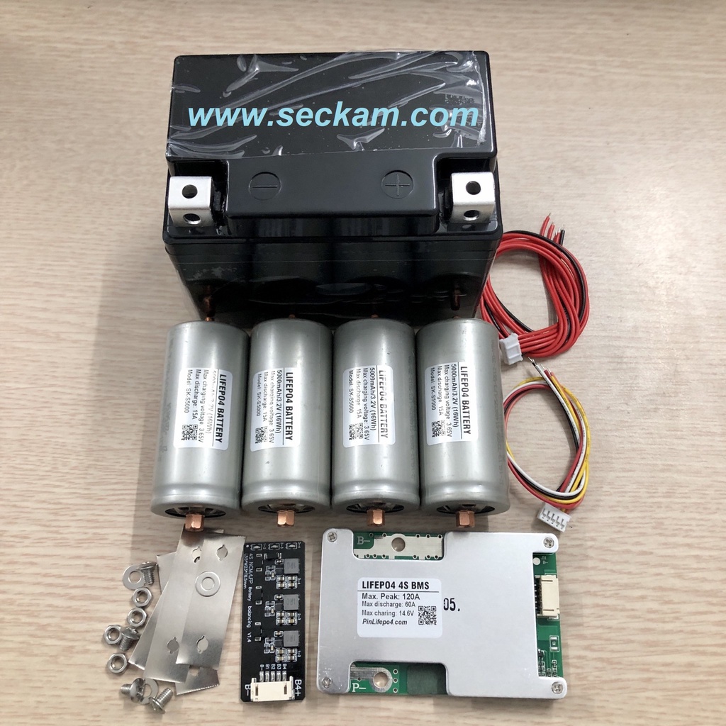 Pin LifePO4 tự làm Acquy Lithium xe máy