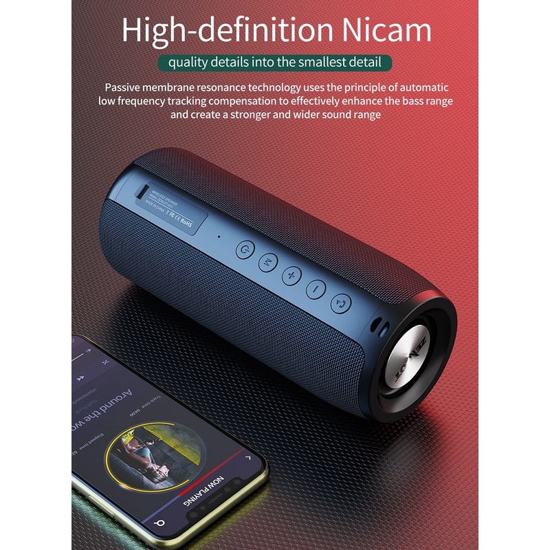 Loa Bluetooth Zealot S51 10w Tws Kết Nối Bluetooth Âm Thanh Chất Lượng Cao Chống Thấm