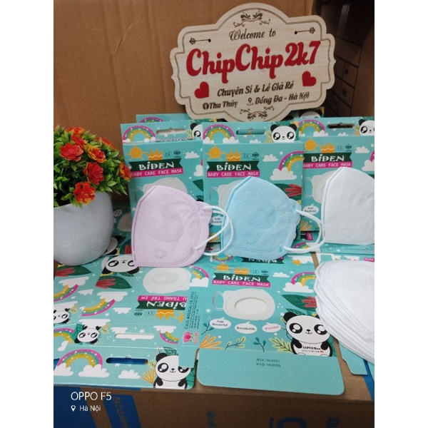 (3d gấu)Hộp khẩu trang hình gấu panda Biden 10 cái