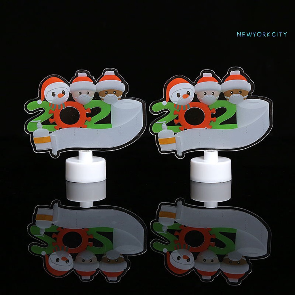 Vỏ Bọc Mặt Người Tuyết / Ông Già Noel Có Đèn LED Treo Trang Trí Cây Thông Giáng Sinh
