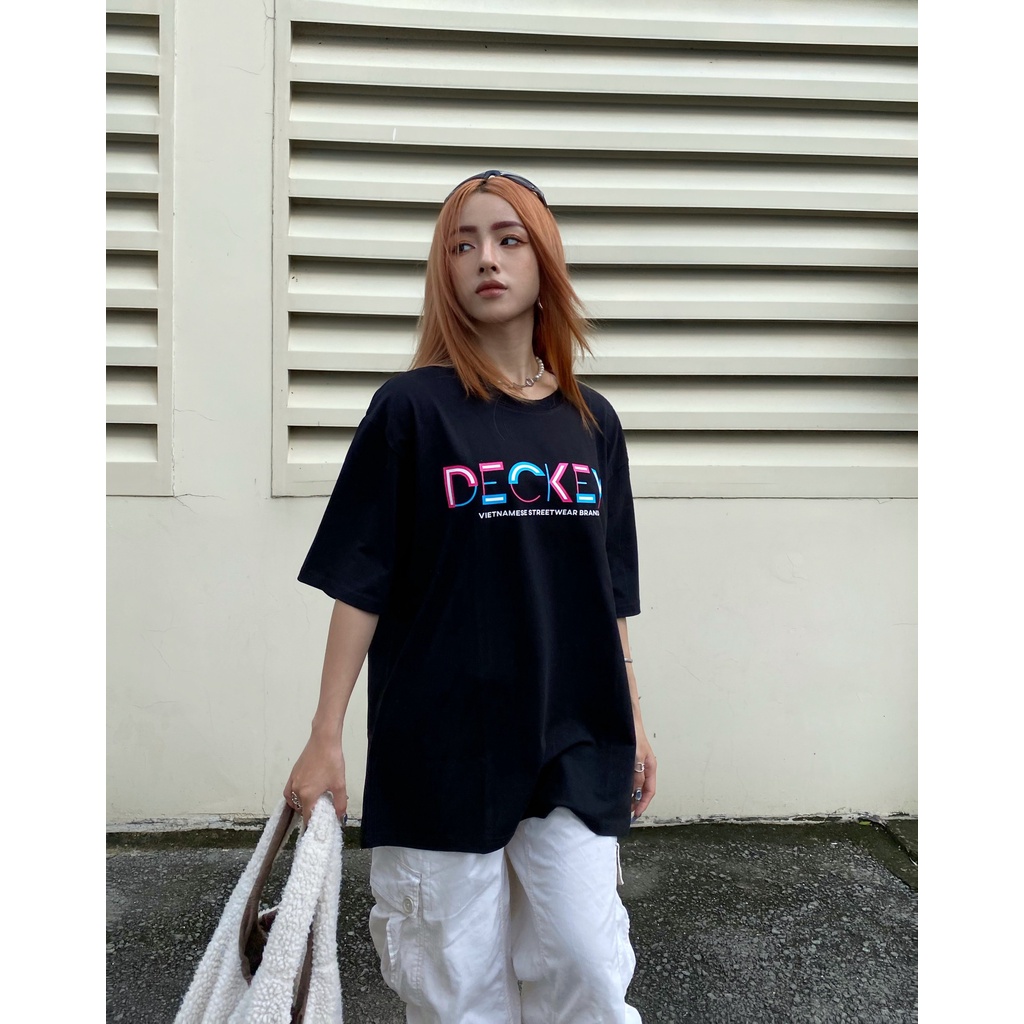 Áo Thun Cotton Unisex Nam Nữ Form Rộng Local Brand DECKEY TYPESETTING