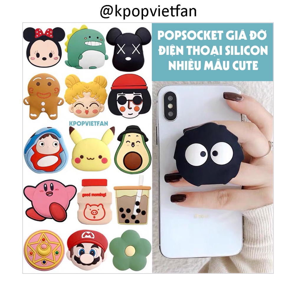 Giá đỡ điện thoại popsocket chống trơn xem phim tiện lợi