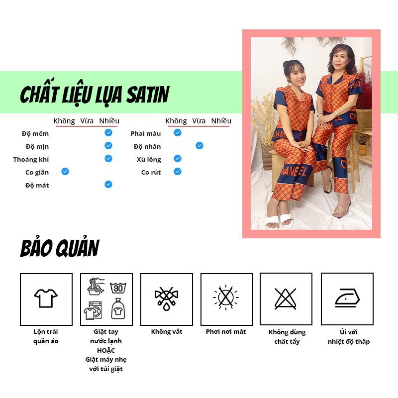 Đồ bộ mặc nhà SBORG bộ pijama lụa satin họa tiết sang trọng tay ngắn quần dài có túi sâu 50-65kg quà tặng mẹ và vợ