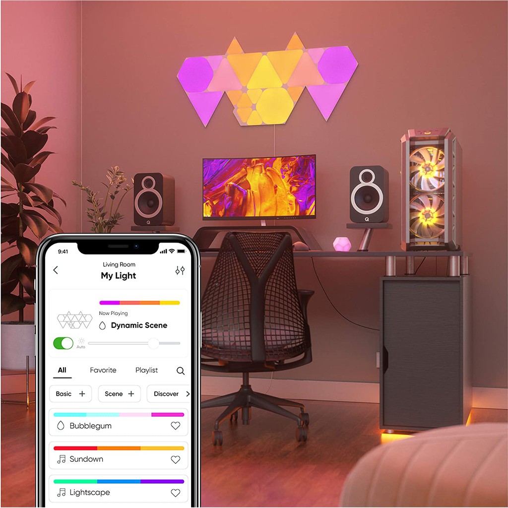 Đèn Nanoleaf Shapes Mini Triangle Smart Kit  - Chính Hãng