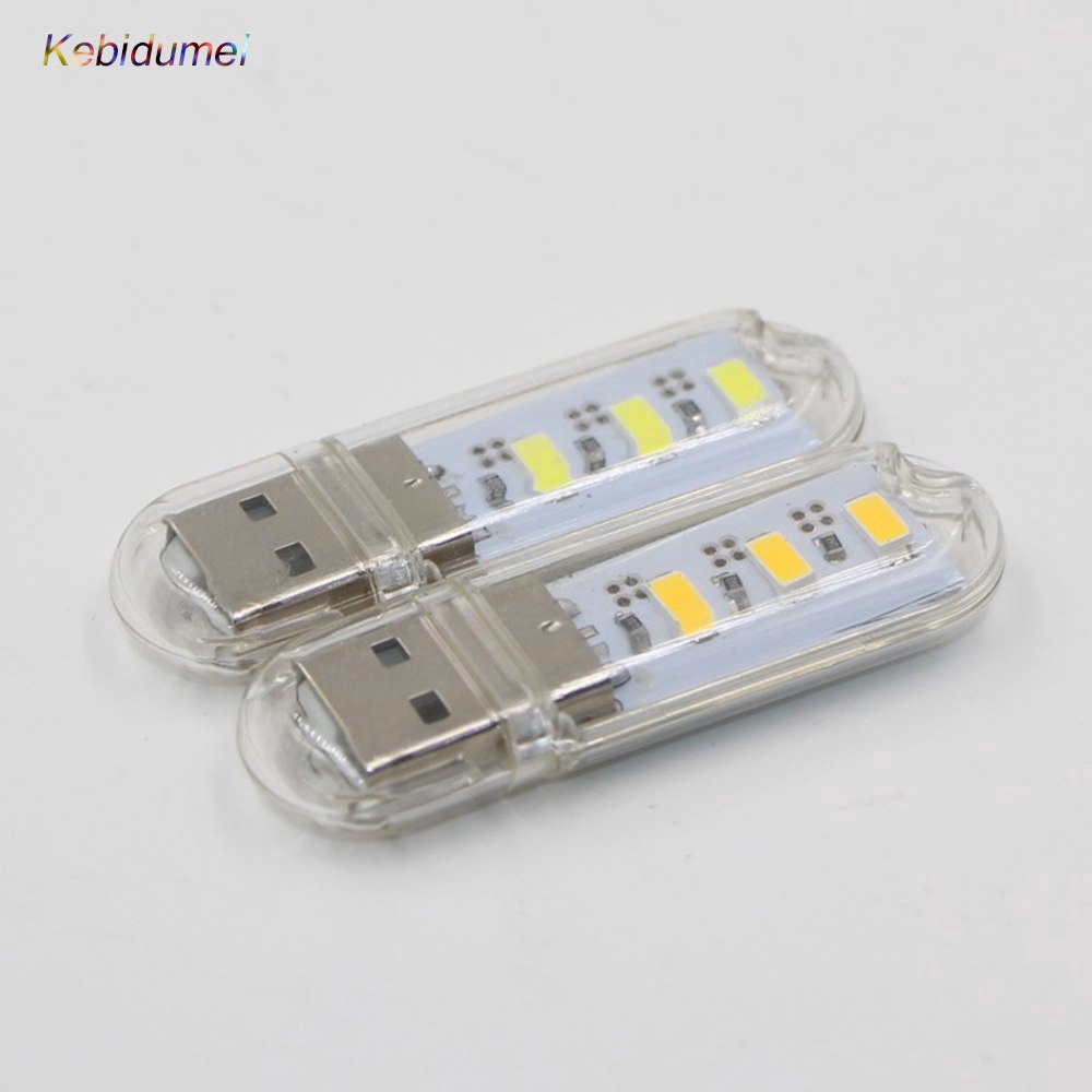 Đèn led cổng usb gồm 3/8 bóng đèn led 5V tiện dụng khi đọc sách/ cắm trại